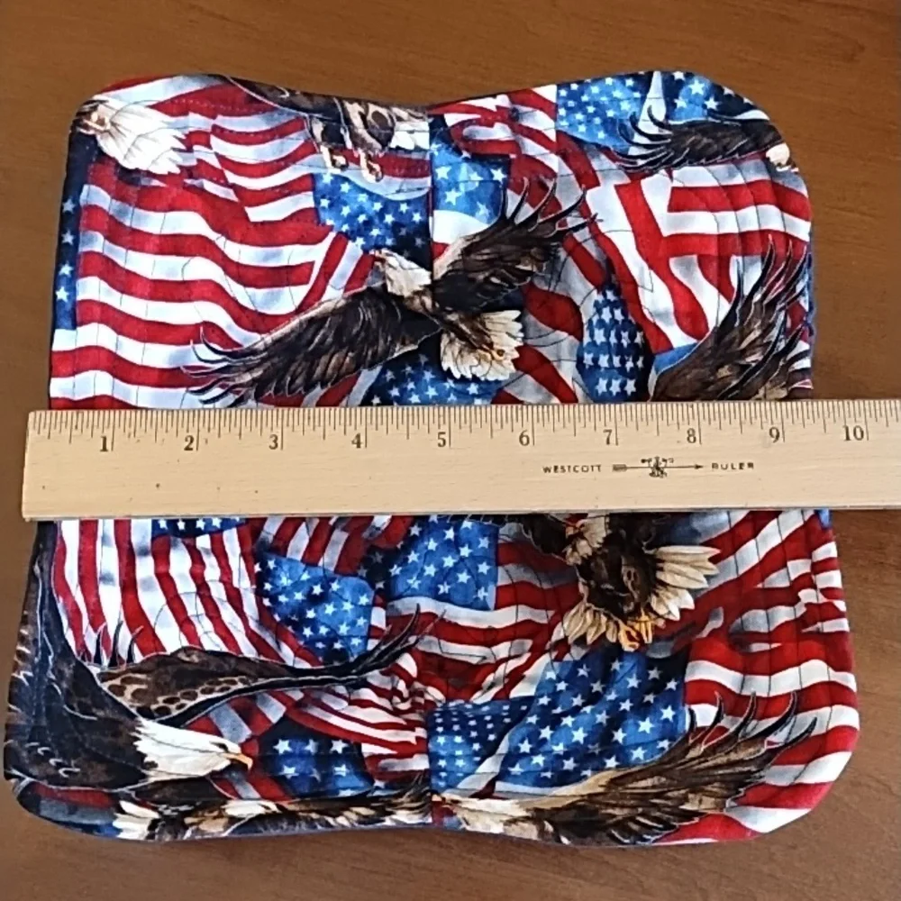 USA Bowl Cozies Large Medium Small Flags Eagles Quilted Gift Red White Blue
